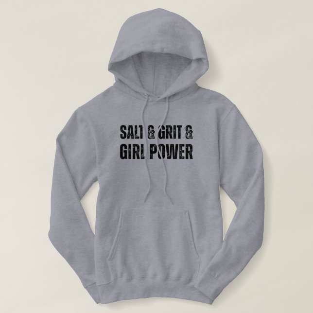 Sudadera Sal y Grit y Poder de Chicas Pescando (Diseño del anverso)
