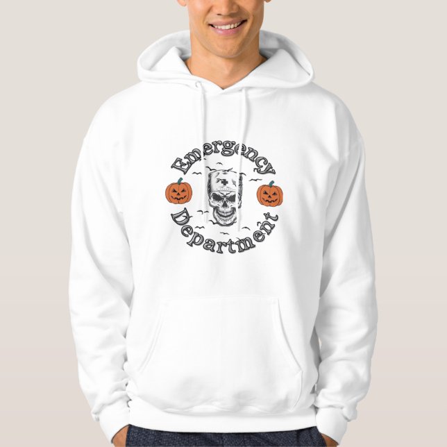 Sudadera Sala de Emergencias Enfermera de Esqueleto Hola (Anverso)