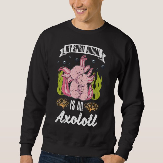 Sudadera Salamandra Animal de Espíritu Axolot Mexicano (Anverso)