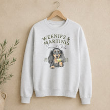 Salchichas Dibujadas a Mano y Dachshund Martinis