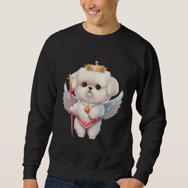 Sudadera Salchichas maltesas, amantes de los perros maltese (Anverso)