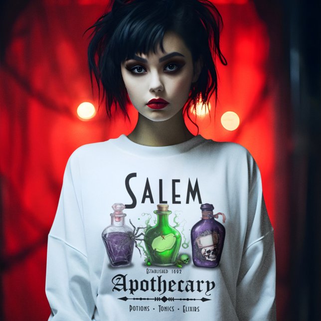 Sudadera Salem de Halloween Potions Apothecary Tonics Elixi (Subido por el creador)