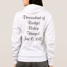 Salem Witch Descendants Bridget Bishop Zip Up