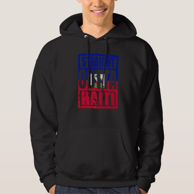 Sudadera Salida directa de Haití Retro Haití (Anverso)