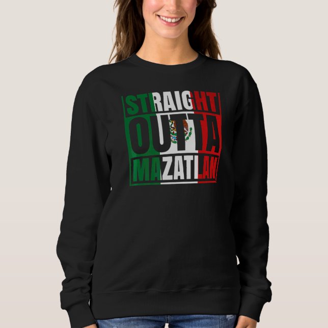 Sudadera Salida recta Mazatlán Sinaloa México Fla mexicana (Anverso)