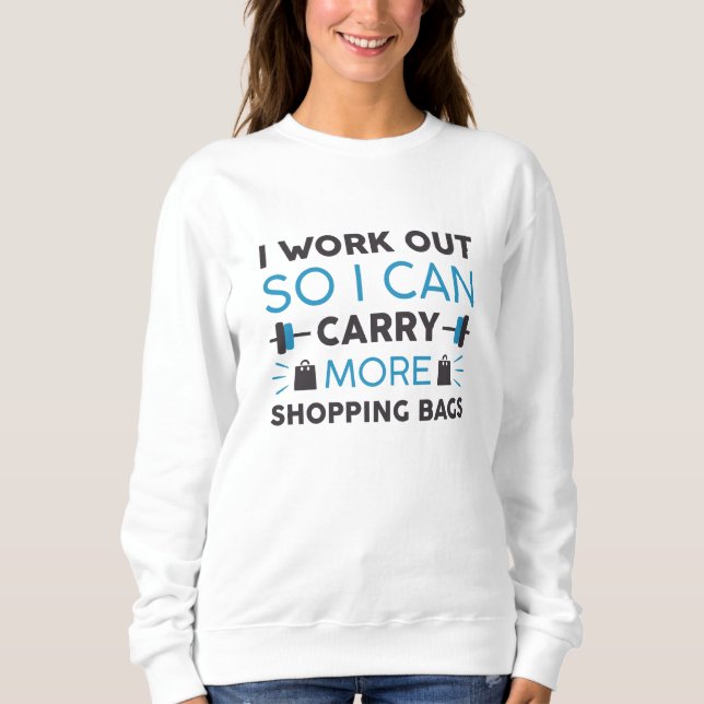 Sudadera Salir de compras bolsas (Anverso)