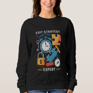 Sudadera Salir de la sala de escape del juego del experto e