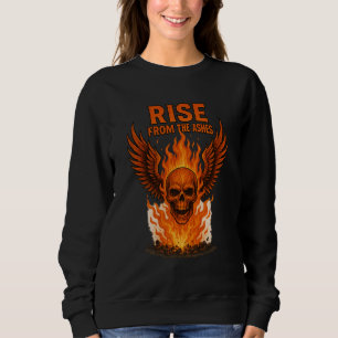 Sudadera Salir de las cenizas - Cráneo florido con fuego