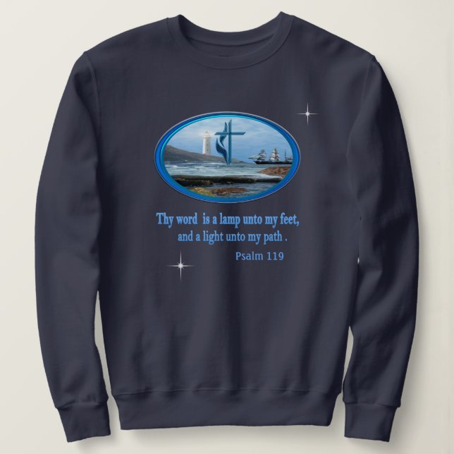 Sudadera Salmo 119 Vestimenta cristiana (Anverso del diseño)