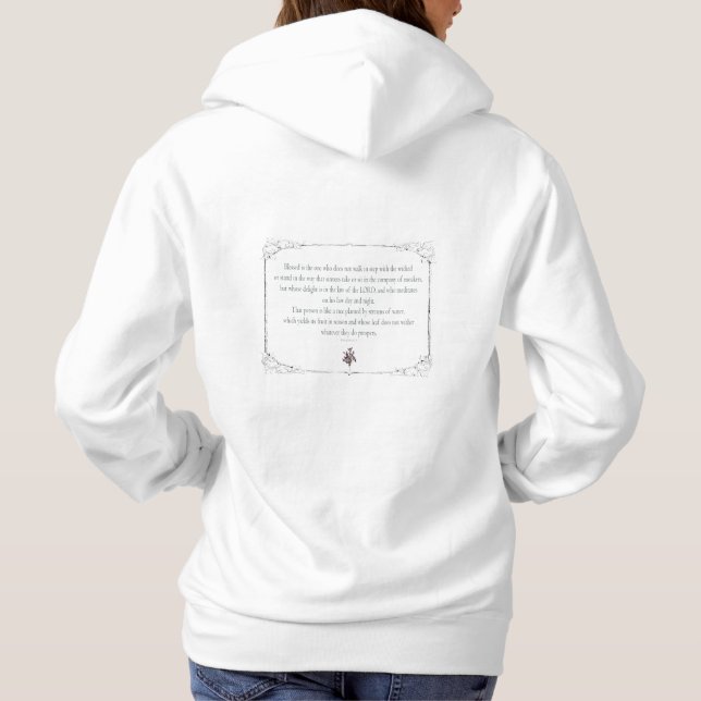 Sudadera Salmo 1-1-3, No caminar al paso con pecadores, (Reverso)