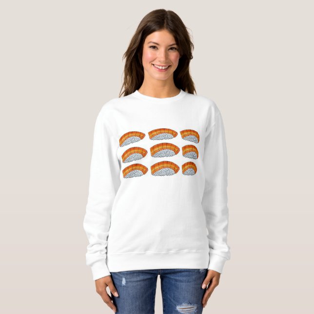 Sudadera Salmon Nigiri Sashimi Naranja Sushi (Anverso completo)