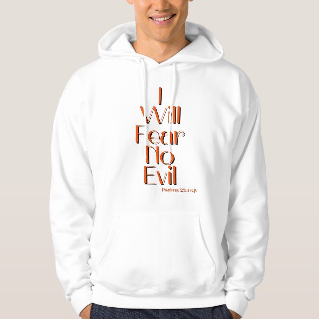 Sudadera Salmos 23:4 Biblia Verse Cita masculina (Anverso)