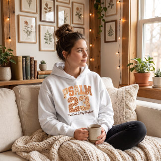 Sudadera Salmos 23, telas vintage de patchwork, marrón cáli