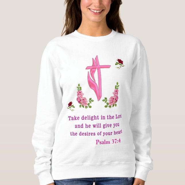 Sudadera Salmos 37:4 (Anverso)