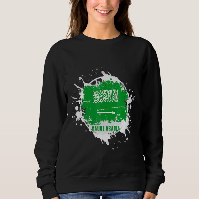 Sudadera Salpicadura de Arabia Saudita (Anverso)