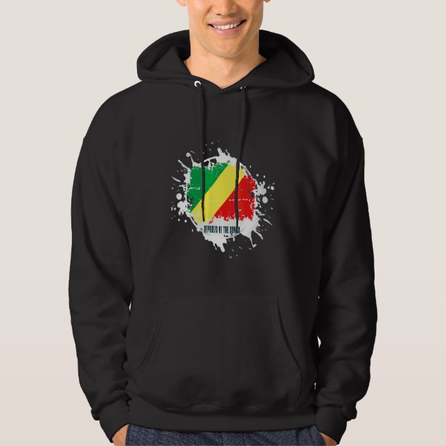 Sudadera Salpicadura de la República del Congo (Anverso)