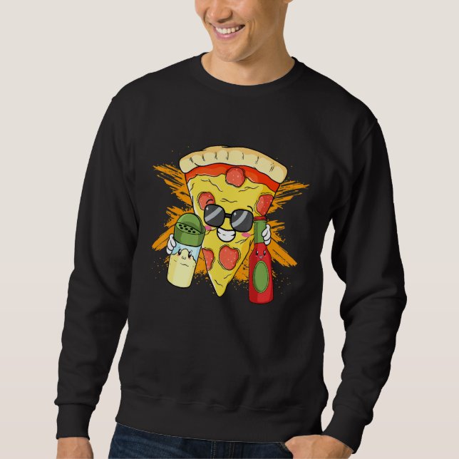 Sudadera Salsa caliente Pizza Cristal de sol queso hawaiano (Anverso)
