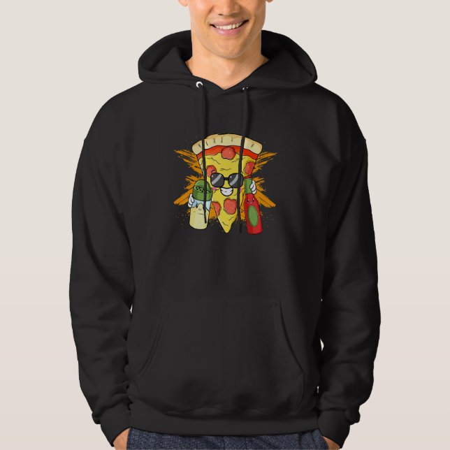 Sudadera Salsa caliente Pizza Cristal de sol queso hawaiano (Anverso)