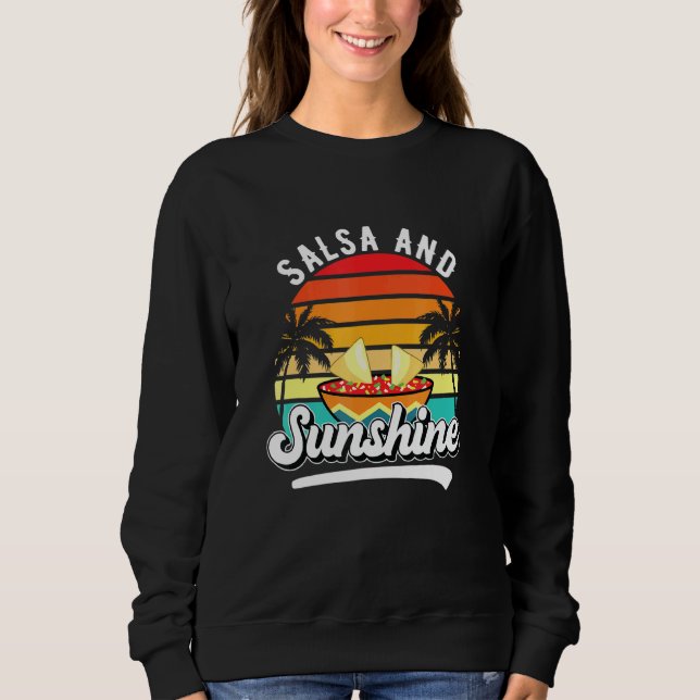 Sudadera Salsa y Sunshine Vintage Sunset Summer Beach (Anverso)
