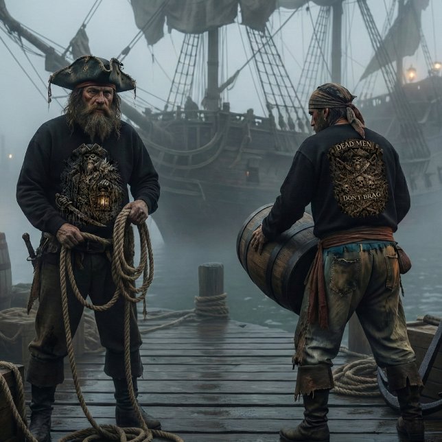 Sudadera Salt-Cursed Captain – Dead Men Don’t Brag (Subido por el creador)