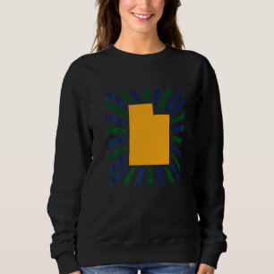 Sudadera Salt Lake City Utah Explosión De Color Verde Y Mor