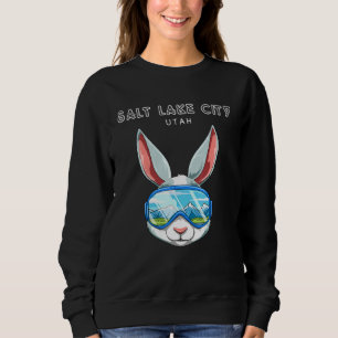 Sudadera Salt Lake City Utah Utah Conejo De Esquí Y Snowboa