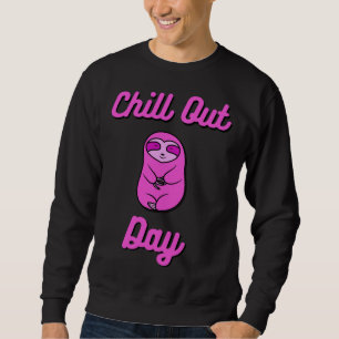 Sudadera Salto de Chill Day Pink Sloth Bear