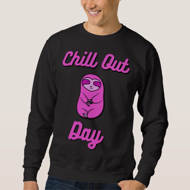 Sudadera Salto de Chill Day Pink Sloth Bear (Anverso)