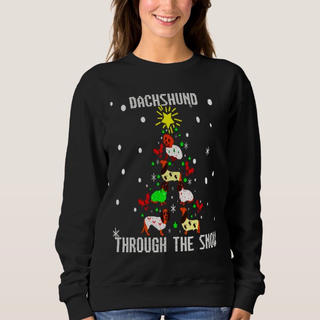 Sudadera Salto de Dachshund (Anverso)