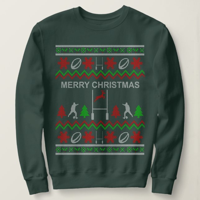 Sudadera Salto de Navidades de rugby (Anverso del diseño)