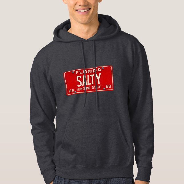 Sudadera Salty Life 1969 | Placa de Matrícula Retro de Flor (Anverso)