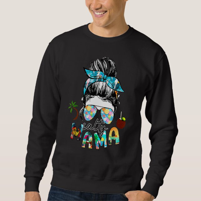 Sudadera Salty Mama Hello Summer Beach Summertime Messy Bu (Anverso)