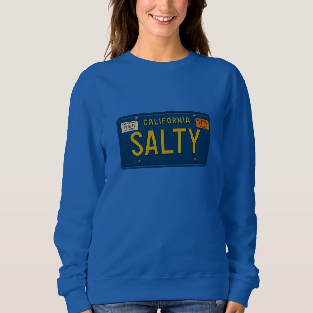 Sudadera Salty -Retro 1969 California License Plate Graphic (Anverso)