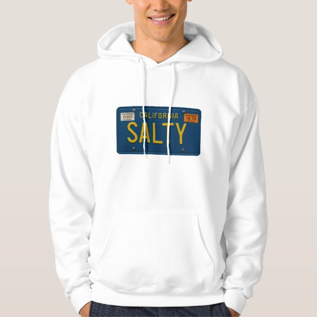 Sudadera Salty -Retro 1969 California License Plate Graphic (Anverso)