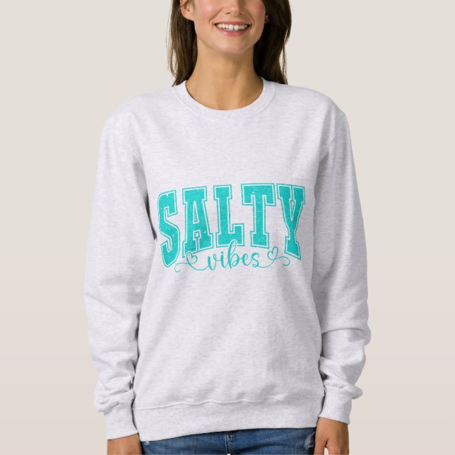 Sudadera Salty Vives | Coastal Beach Vibes for Ocean Lovers (Anverso)