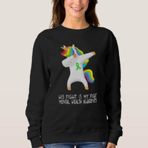 Sudadera Salud Mental Dabbing Unicorn Sensibilización sobre