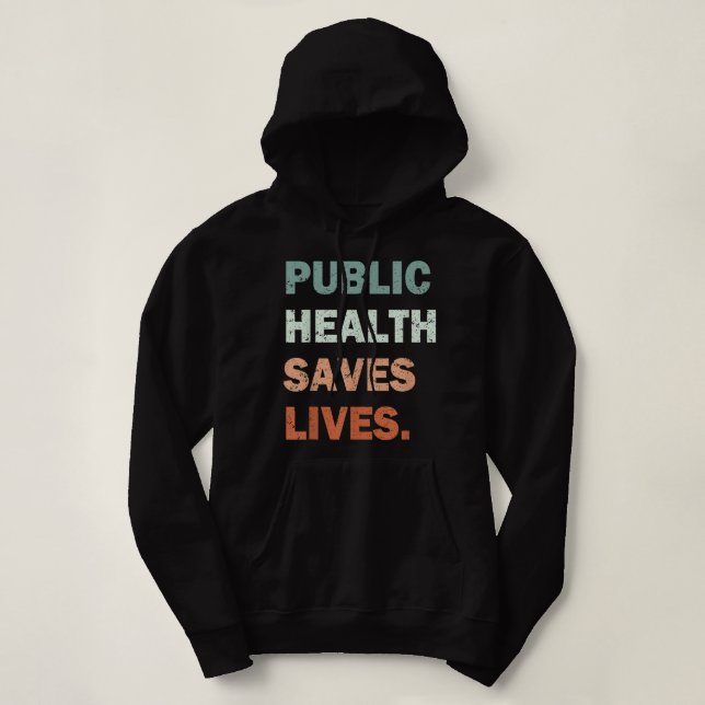 Sudadera Salud Pública salva vidas de enfermeras de trabaja (Diseño del anverso)