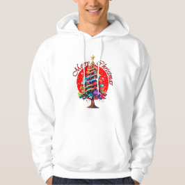 Sudadera Saludo de árbol de Navidad para él