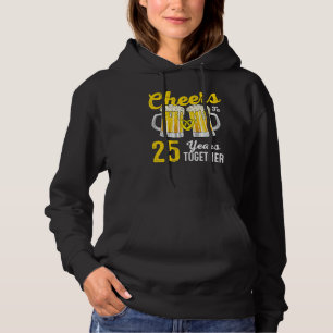 Sudadera Saludos 25 años juntos, gracioso 25° Boda Annive