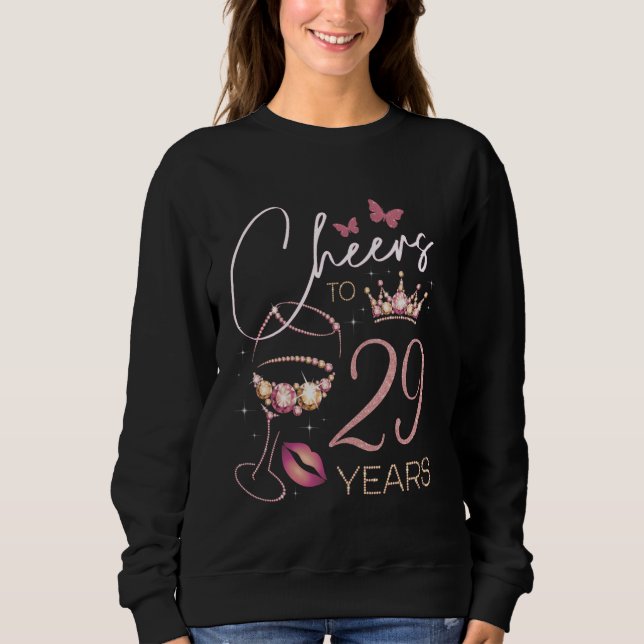 Sudadera Saludos a la mujer de 29 años de la fiesta de cump (Anverso)