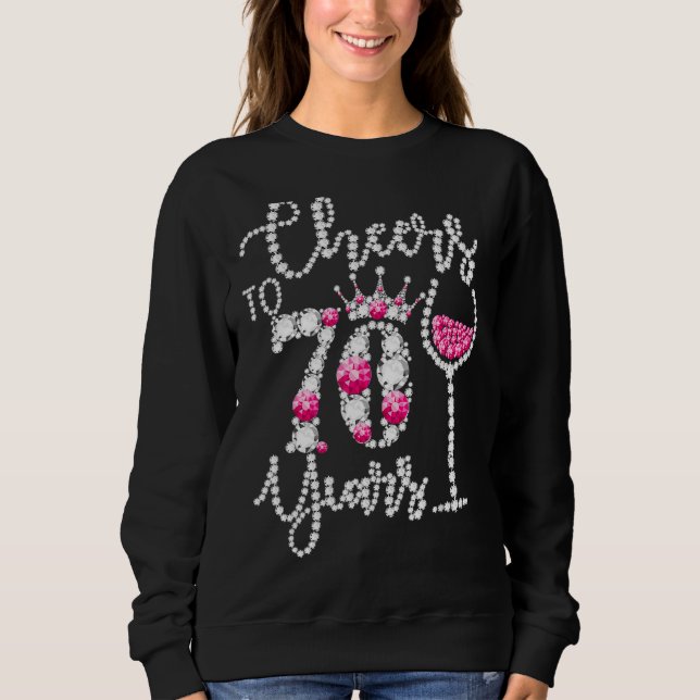Sudadera Saludos a la Reina Bebida de 70 años de edad W (Anverso)