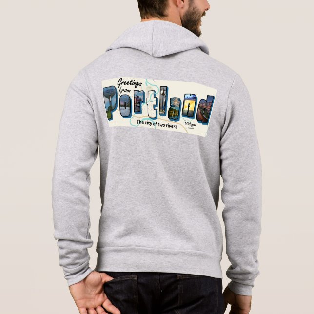 Sudadera Saludos de Male Hoodie desde Portland (Reverso)