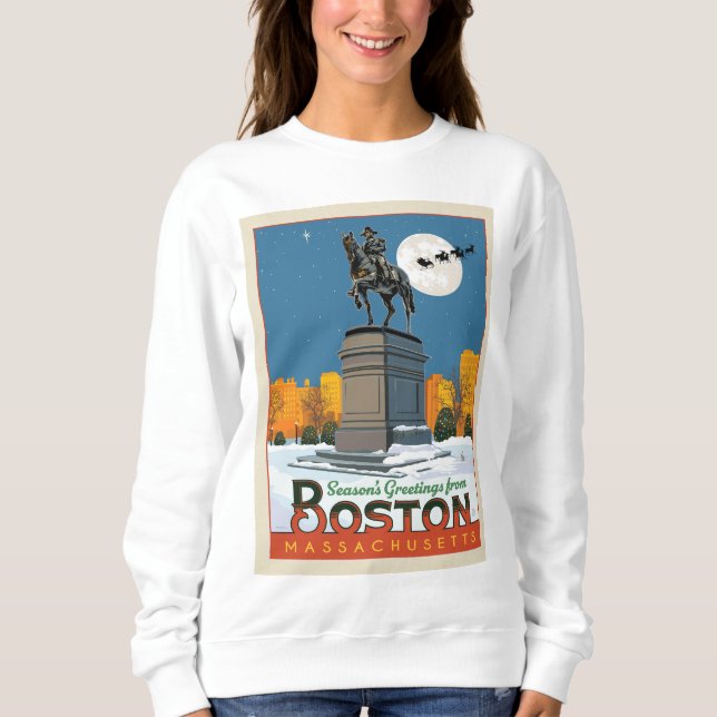 Sudadera ¡Saludos de temporada desde Boston Common! (Anverso)