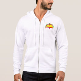 Sudadera Saludos navideños White Full Zip Hoodie de los hom