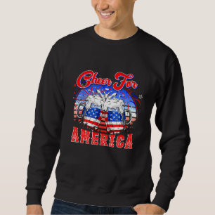 Sudadera Saludos Por El Fuego De La Bandera Estadounidense 