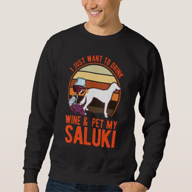 Sudadera Saluki And Wine Persian Greyhound Saluki (Anverso)