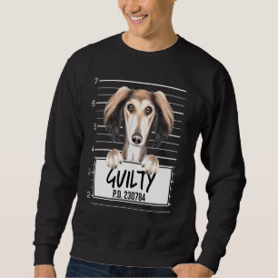 Sudadera Saluki Mugshot Guilty Dog