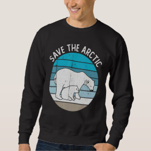 Sudadera Salva el Ártico con Osos Polares Vintage