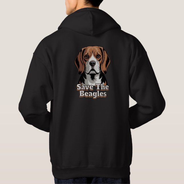 Sudadera Salva los Beagles | Amantes de los Perros (Reverso)