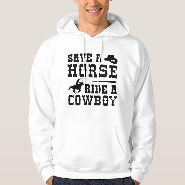 Sudadera Salva Un Caballo Monta Un Vaquero (Anverso)